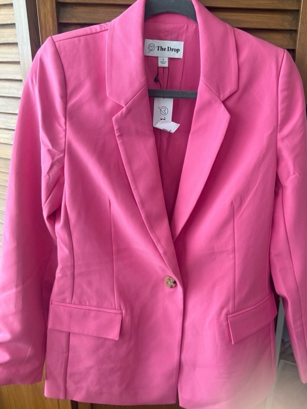 NWT Women's Bright Pink Single-Button Blazer. Perfect for Fall! - Picture 5 of 7